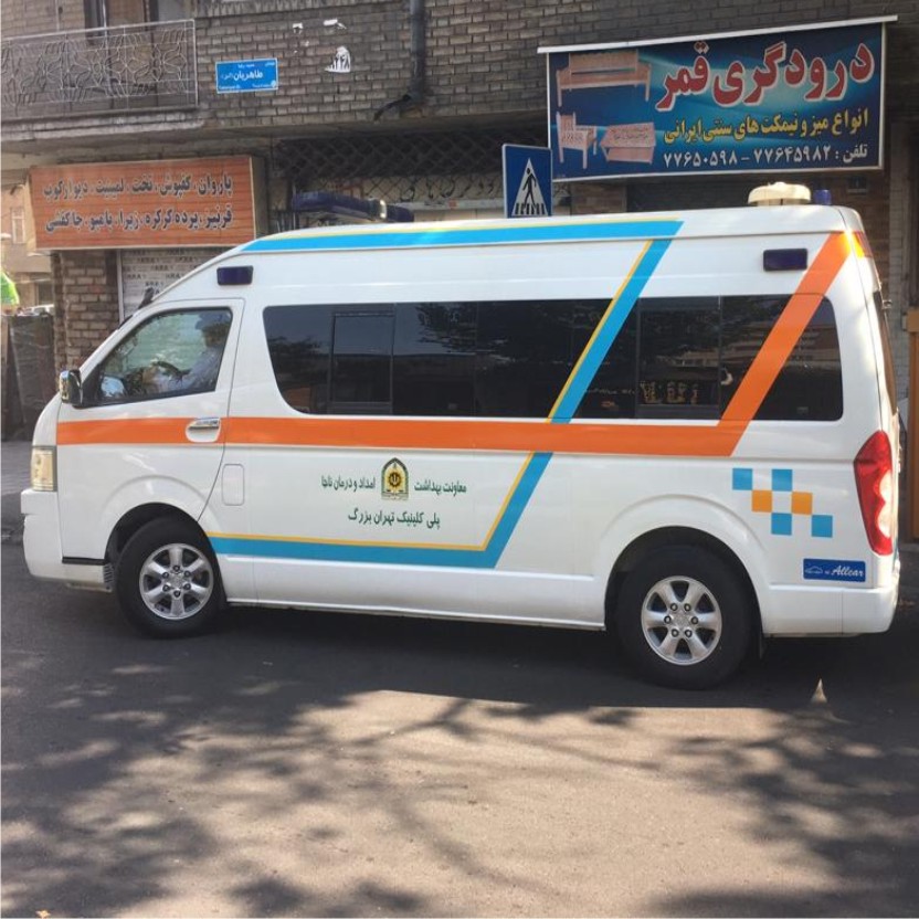 خط کشی و طراحی بدنه آمبولانس